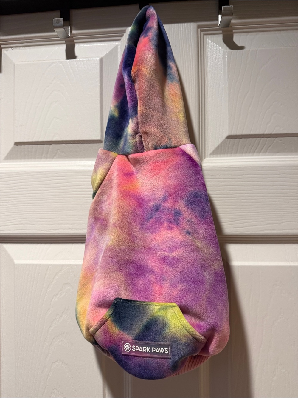 Spark Paws Tie-Dye Purple & Pink Dog Hoodie